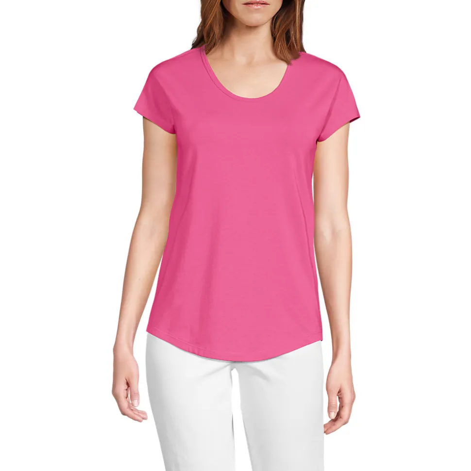 Shirt aus Baumwolle/Modal-Mix mit Ballett-Ausschnitt für Damen