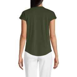 Shirt aus Baumwolle/Modal-Mix mit Ballett-Ausschnitt für Damen