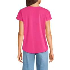 Shirt aus Baumwolle/Modal-Mix mit Ballett-Ausschnitt für Damen
