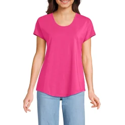 Shirt aus Baumwolle/Modal-Mix mit Ballett-Ausschnitt für Damen