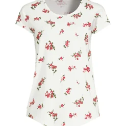 Shirt aus Baumwolle/Modal-Mix mit Ballett-Ausschnitt für Damen