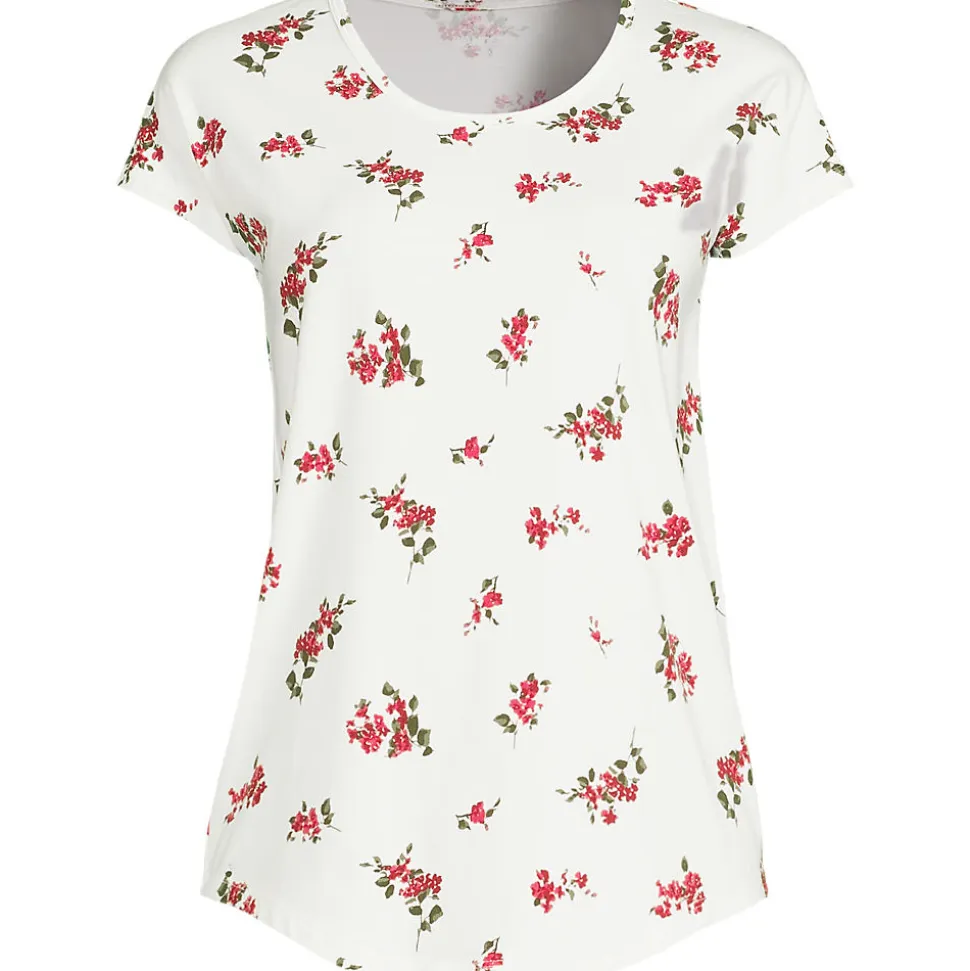 Shirt aus Baumwolle/Modal-Mix mit Ballett-Ausschnitt für Damen