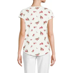 Shirt aus Baumwolle/Modal-Mix mit Ballett-Ausschnitt für Damen