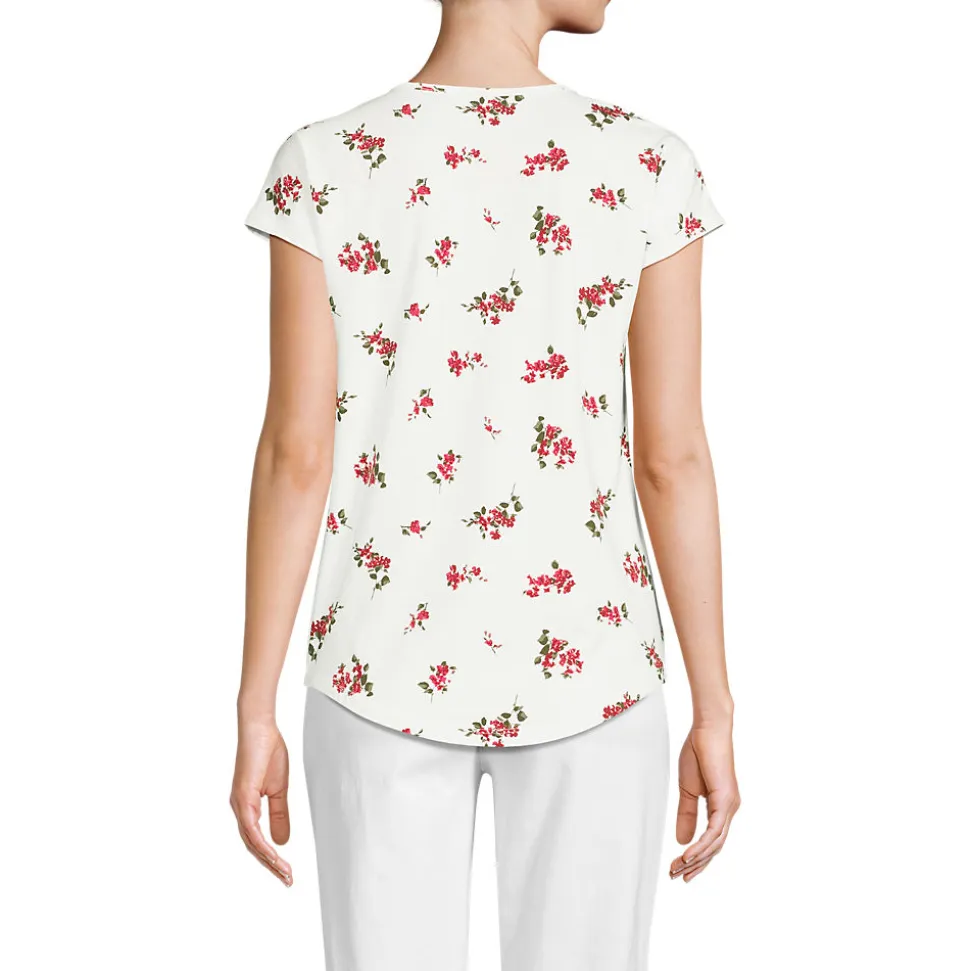 Shirt aus Baumwolle/Modal-Mix mit Ballett-Ausschnitt für Damen