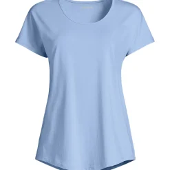 Shirt aus Baumwolle/Modal-Mix mit Ballett-Ausschnitt für Damen