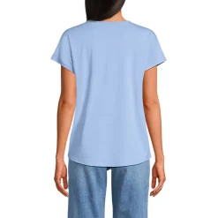 Shirt aus Baumwolle/Modal-Mix mit Ballett-Ausschnitt für Damen