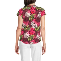 Shirt aus Baumwolle/Modal-Mix mit Ballett-Ausschnitt für Damen