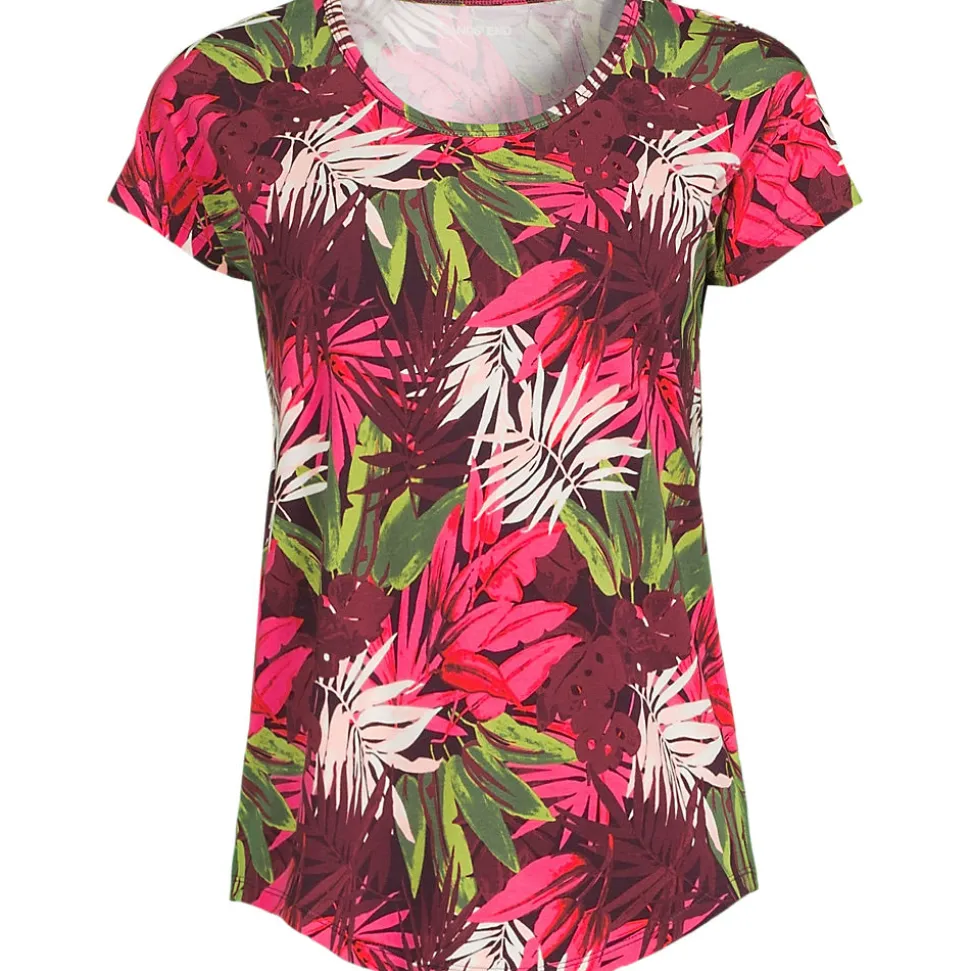 Shirt aus Baumwolle/Modal-Mix mit Ballett-Ausschnitt für Damen