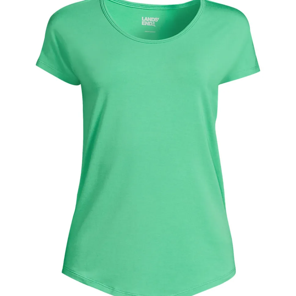 Shirt aus Baumwolle/Modal-Mix mit Ballett-Ausschnitt für Damen