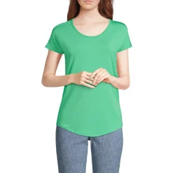 Shirt aus Baumwolle/Modal-Mix mit Ballett-Ausschnitt für Damen