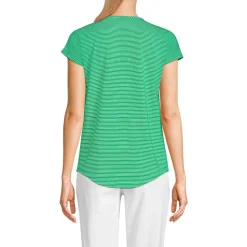 Shirt aus Baumwolle/Modal-Mix mit Ballett-Ausschnitt für Damen