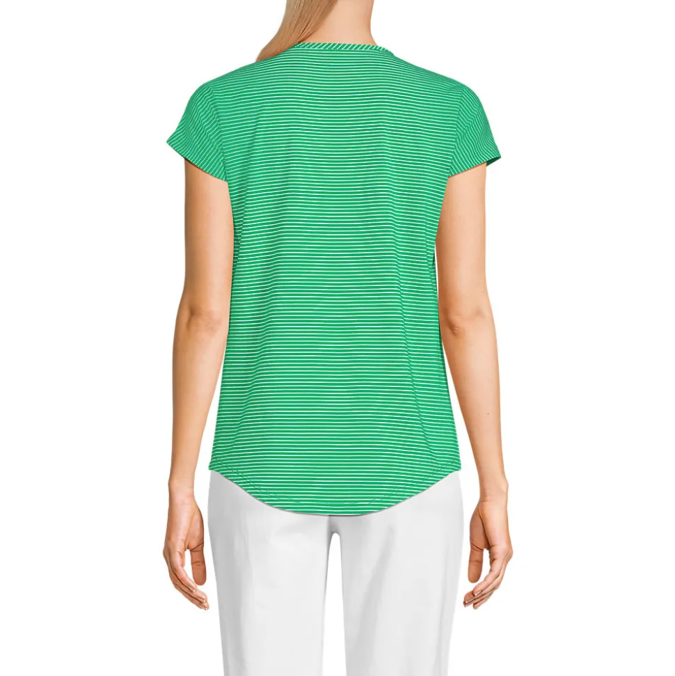 Shirt aus Baumwolle/Modal-Mix mit Ballett-Ausschnitt für Damen