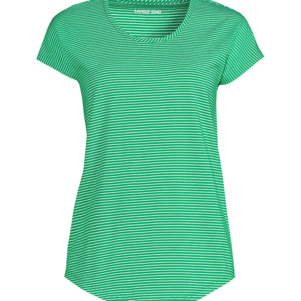 Shirt aus Baumwolle/Modal-Mix mit Ballett-Ausschnitt für Damen