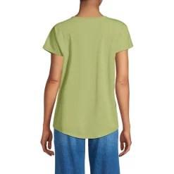 Shirt aus Baumwolle/Modal-Mix mit Ballett-Ausschnitt für Damen