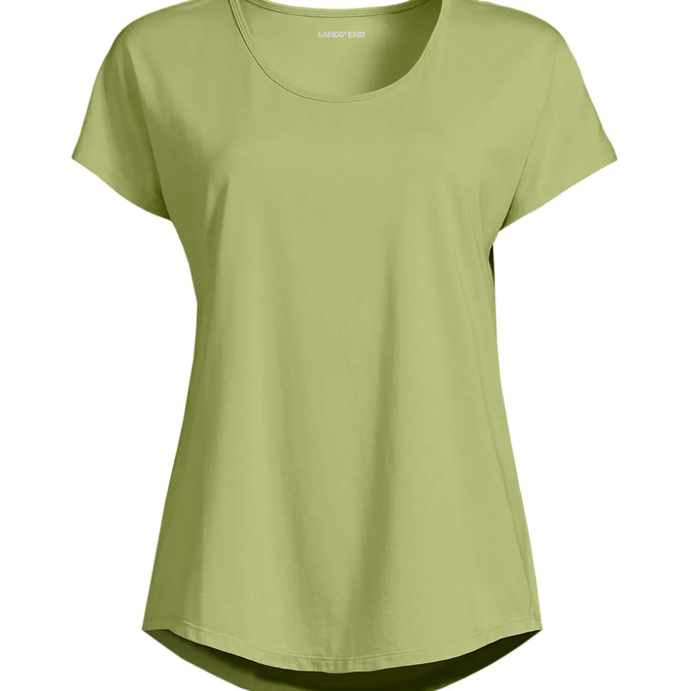 Shirt aus Baumwolle/Modal-Mix mit Ballett-Ausschnitt für Damen