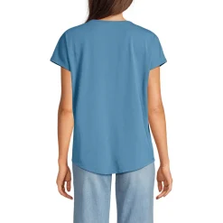 Shirt aus Baumwolle/Modal-Mix mit Ballett-Ausschnitt für Damen