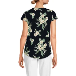 Shirt aus Baumwolle/Modal-Mix mit Ballett-Ausschnitt für Damen