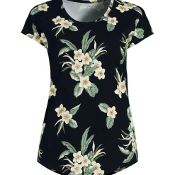 Shirt aus Baumwolle/Modal-Mix mit Ballett-Ausschnitt für Damen