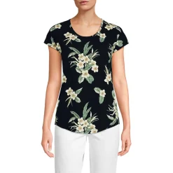 Shirt aus Baumwolle/Modal-Mix mit Ballett-Ausschnitt für Damen