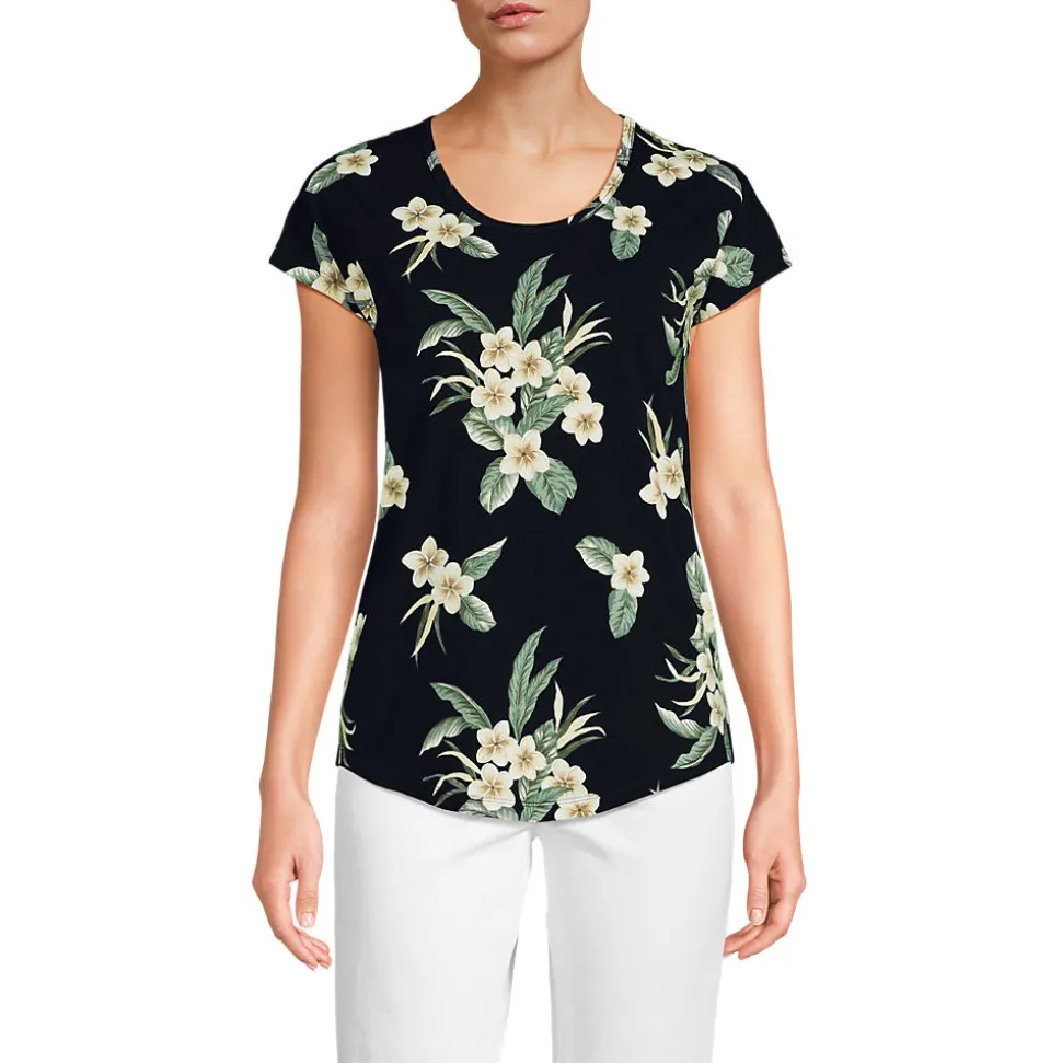 Shirt aus Baumwolle/Modal-Mix mit Ballett-Ausschnitt für Damen