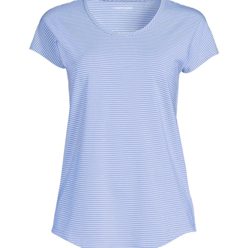 Shirt aus Baumwolle/Modal-Mix mit Ballett-Ausschnitt für Damen