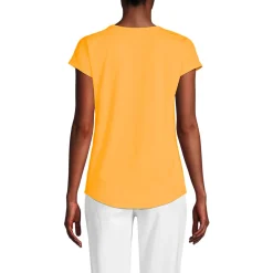 Shirt aus Baumwolle/Modal-Mix mit Ballett-Ausschnitt für Damen