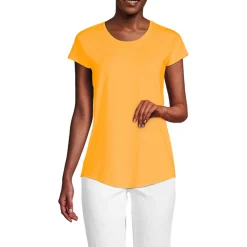 Shirt aus Baumwolle/Modal-Mix mit Ballett-Ausschnitt für Damen