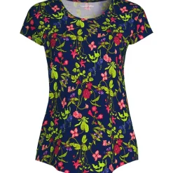 Shirt aus Baumwolle/Modal-Mix mit Ballett-Ausschnitt für Damen
