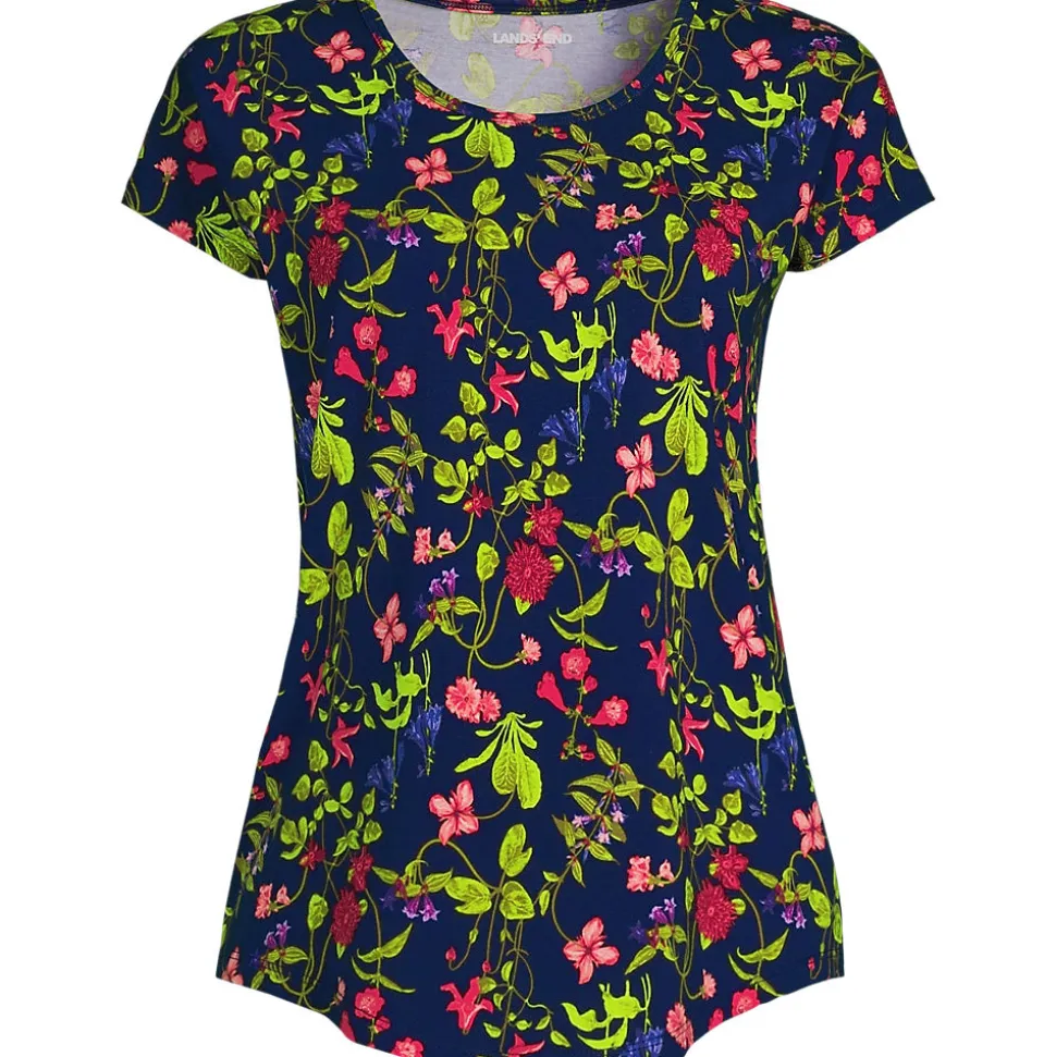 Shirt aus Baumwolle/Modal-Mix mit Ballett-Ausschnitt für Damen