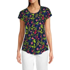 Shirt aus Baumwolle/Modal-Mix mit Ballett-Ausschnitt für Damen