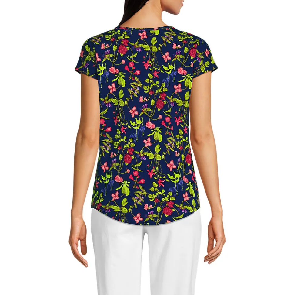 Shirt aus Baumwolle/Modal-Mix mit Ballett-Ausschnitt für Damen