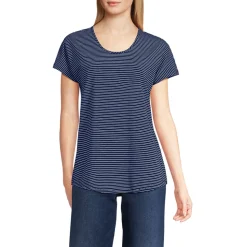 Shirt aus Baumwolle/Modal-Mix mit Ballett-Ausschnitt für Damen