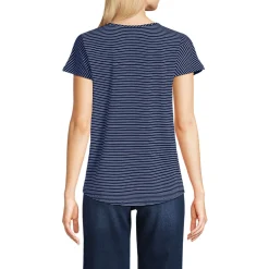 Shirt aus Baumwolle/Modal-Mix mit Ballett-Ausschnitt für Damen