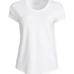 Shirt aus Baumwolle/Modal-Mix mit Ballett-Ausschnitt für Damen