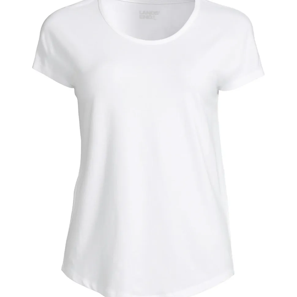 Shirt aus Baumwolle/Modal-Mix mit Ballett-Ausschnitt für Damen
