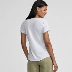Shirt aus Baumwolle/Modal-Mix mit Ballett-Ausschnitt für Damen