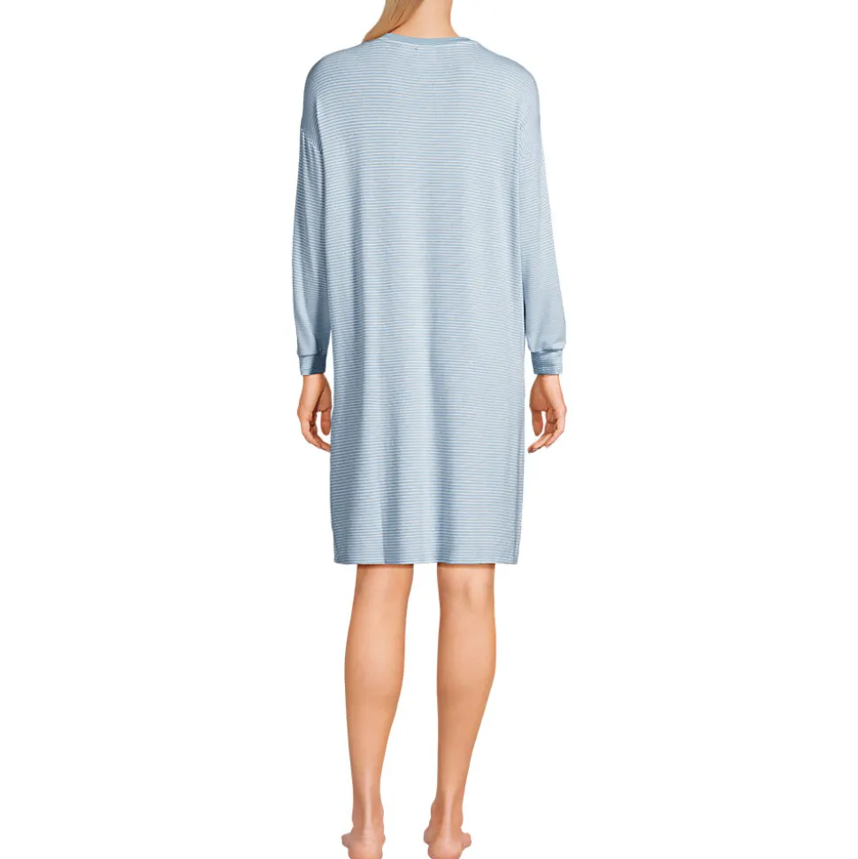 Silky Knit Nachthemd Gestreift für Damen