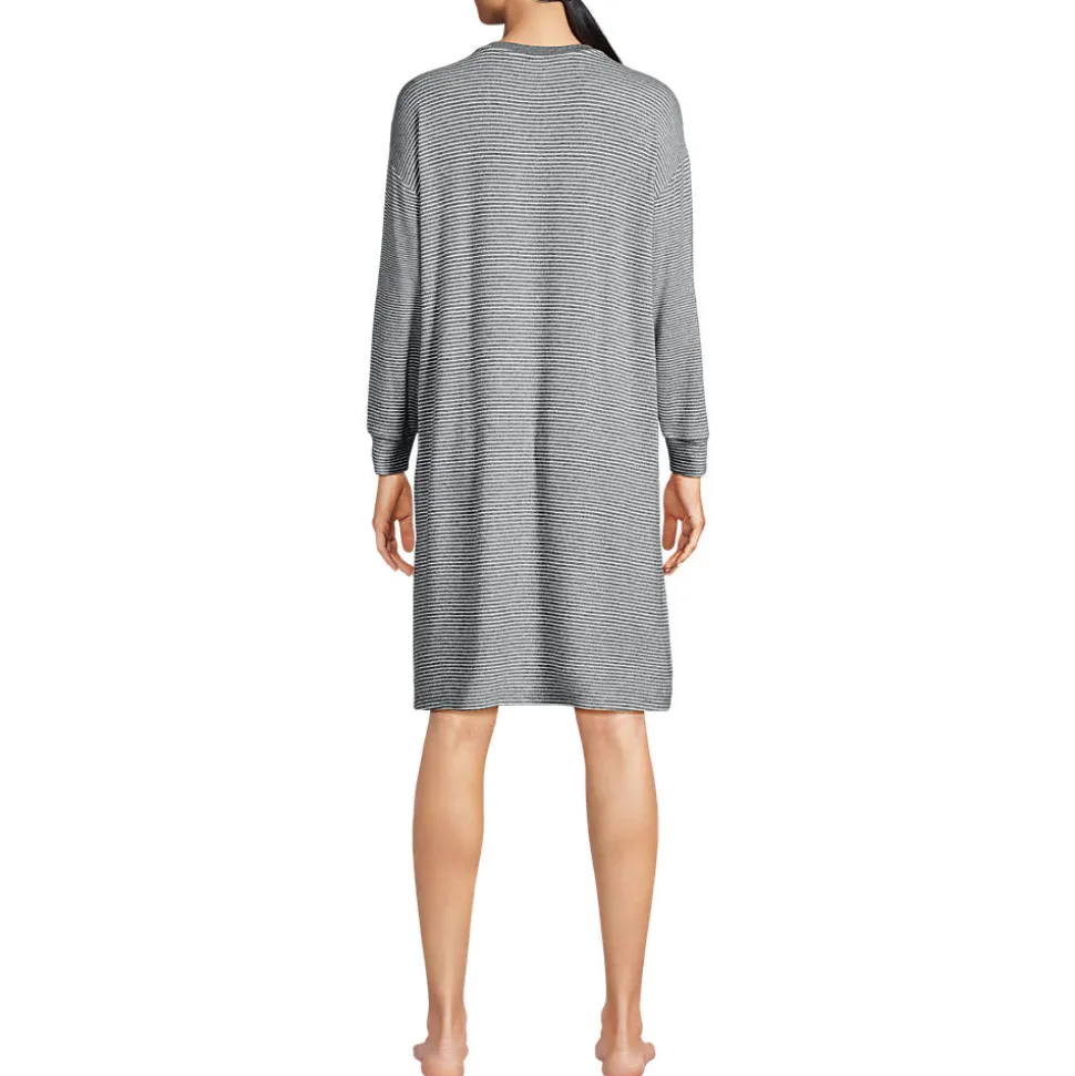 Silky Knit Nachthemd Gestreift für Damen