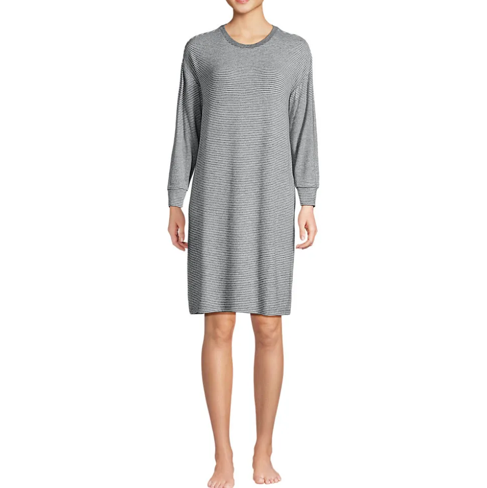 Silky Knit Nachthemd Gestreift für Damen