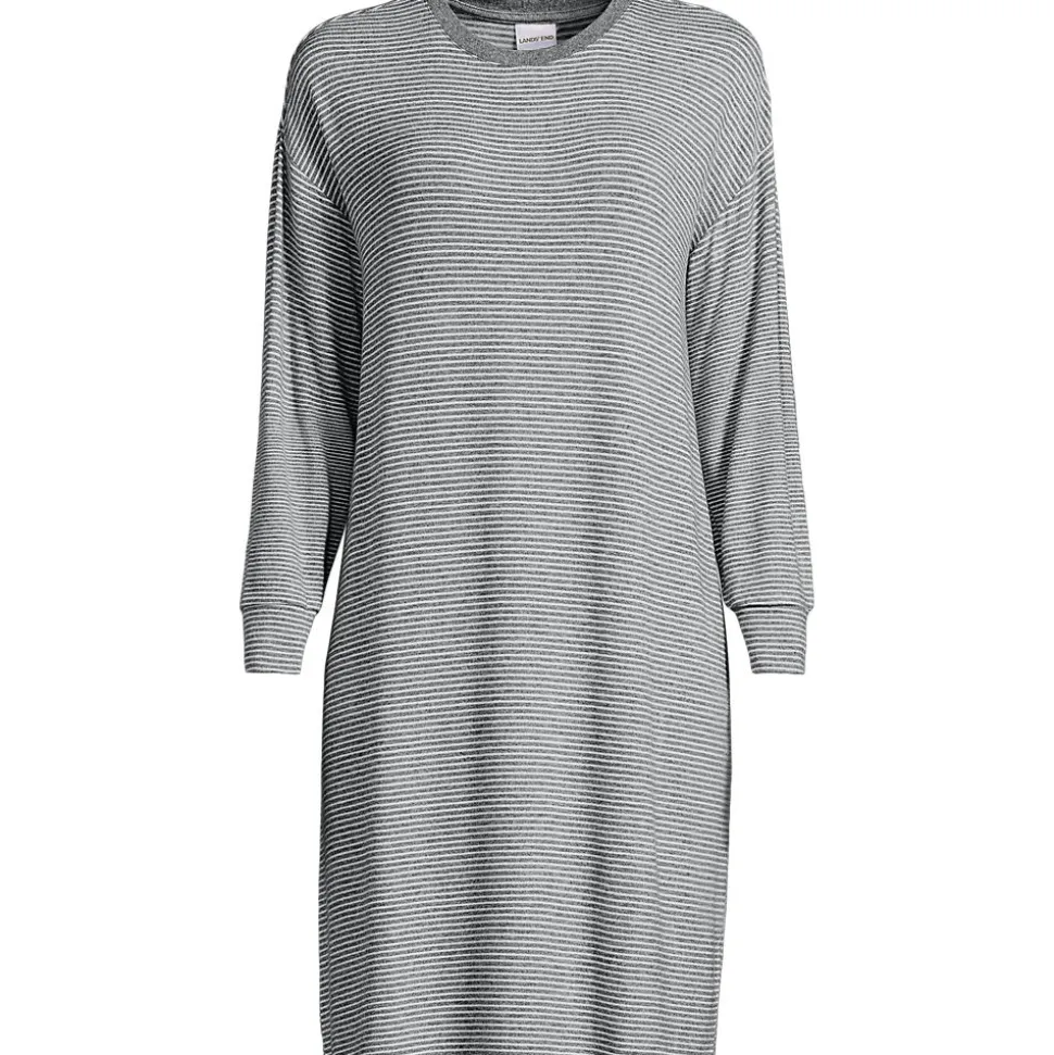 Silky Knit Nachthemd Gestreift für Damen