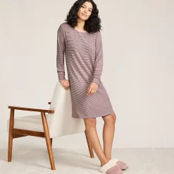 Silky Knit Nachthemd Gestreift für Damen
