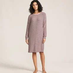 Silky Knit Nachthemd Gestreift für Damen