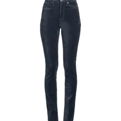 Slim Fit Samthose High Waist für Damen