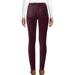 Slim Fit Samthose High Waist für Damen