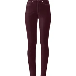 Slim Fit Samthose High Waist für Damen