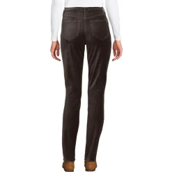 Slim Fit Samthose High Waist für Damen