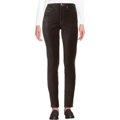 Slim Fit Samthose High Waist für Damen