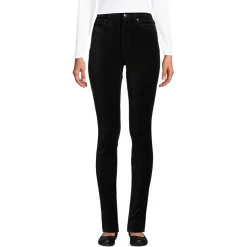 Slim Fit Samthose High Waist für Damen
