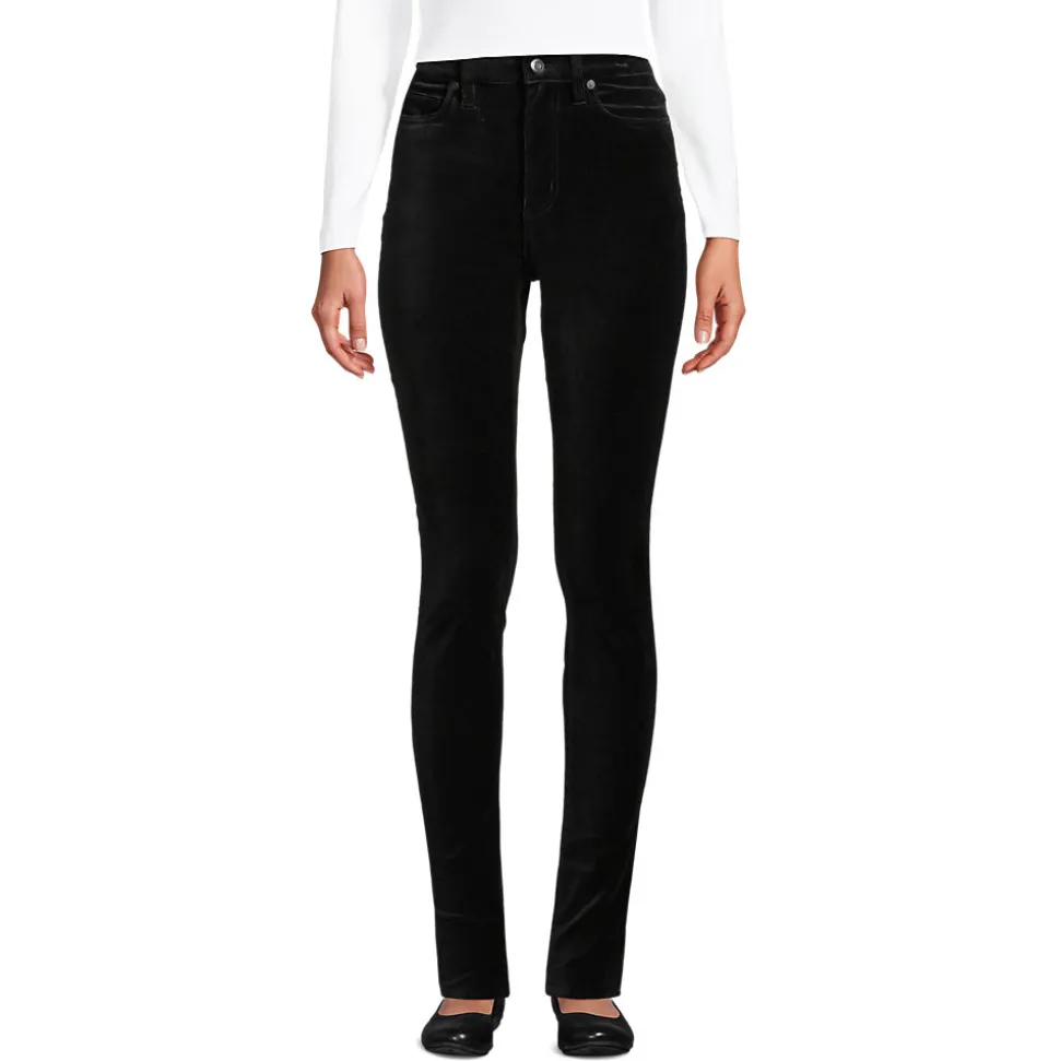 Slim Fit Samthose High Waist für Damen