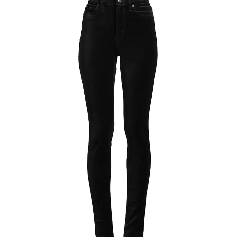 Slim Fit Samthose High Waist für Damen
